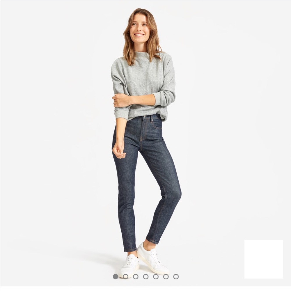 Everlane | High Rise Skinny Jean in Dark Indigo